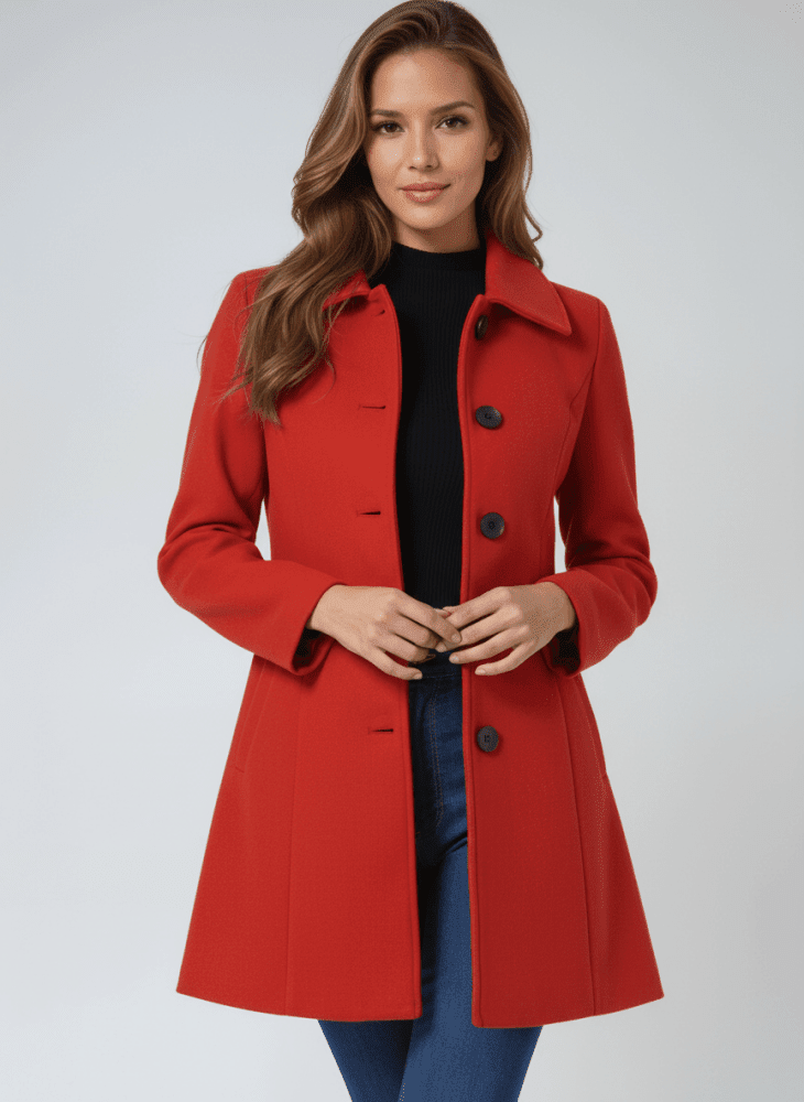 Gisel | Elegante winterjas voor dames met knopen - Bellanza