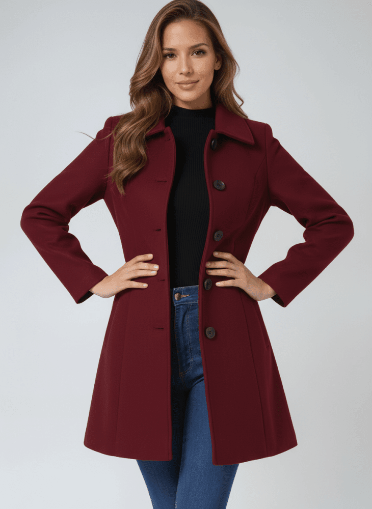 Gisel | Elegante winterjas voor dames met knopen - Bellanza