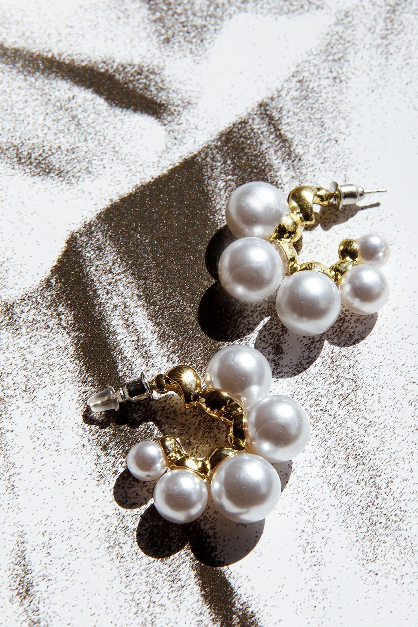 Gouden St Tropez parelcreolen - Bellanza