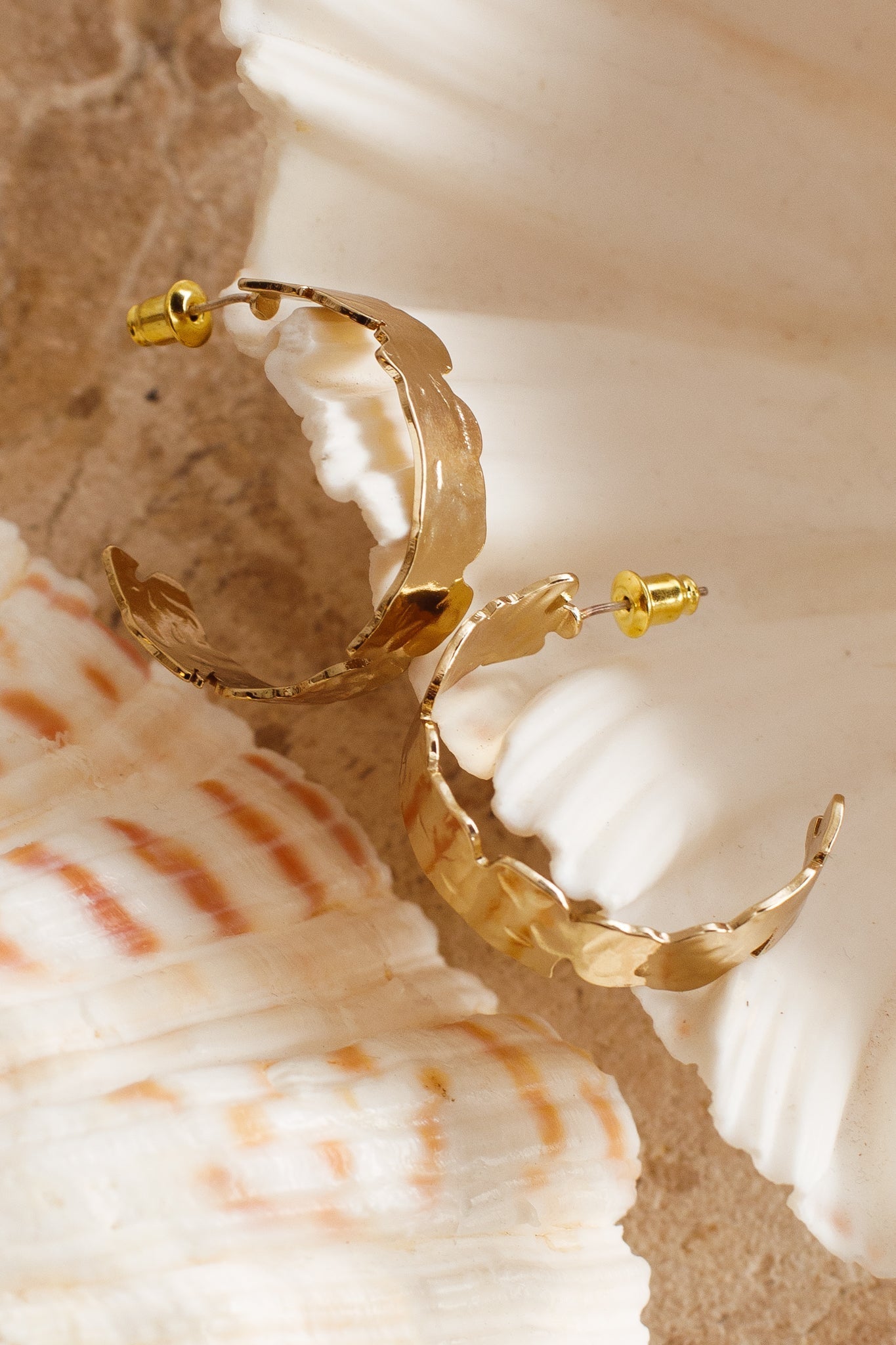 Gouden textuurcreolen Shari - Bellanza