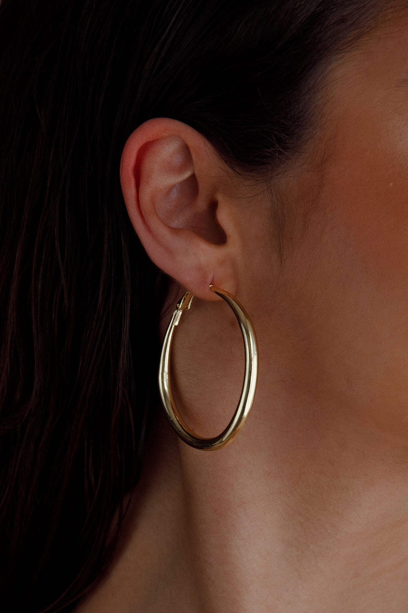 Grote Gouden Hoops Oorbellen Hailey - Bellanza
