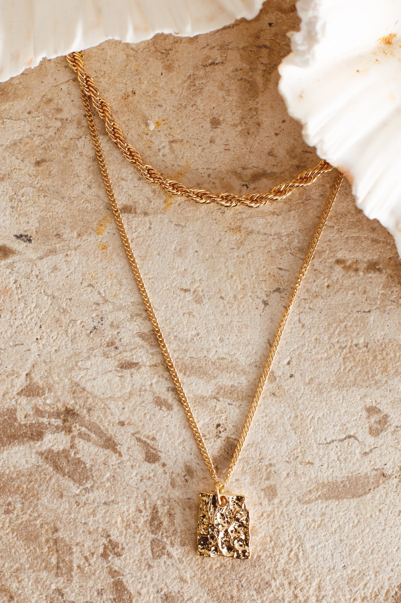 Hamptons Gouden Katoenen Halskettingen Set - Bellanza