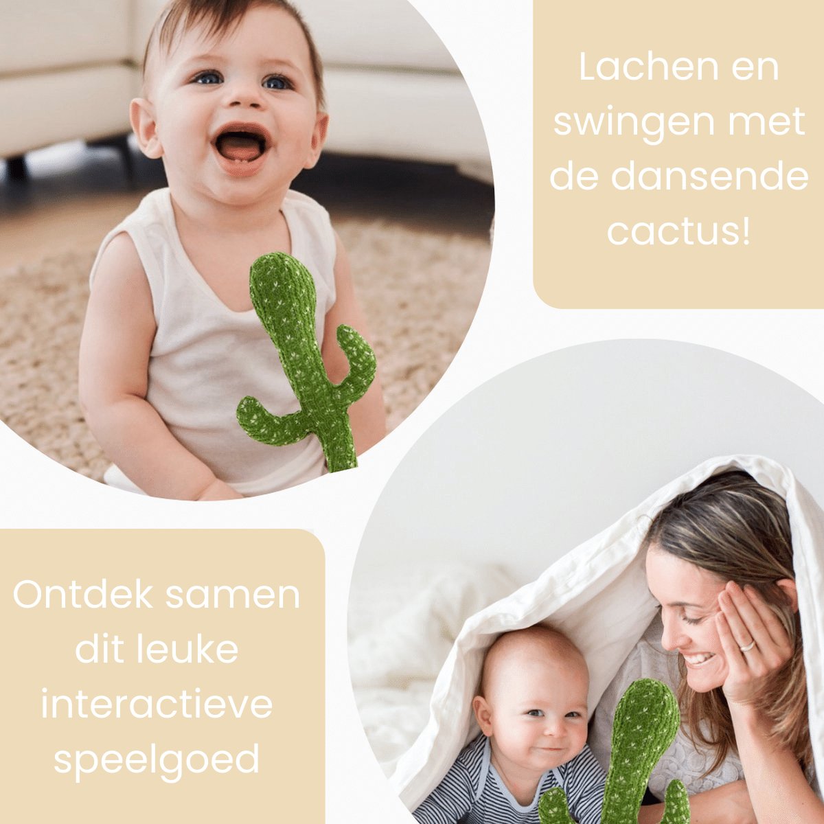 Happy Cactus™ - Reageert op geluid - De pratende cactus - bellanza