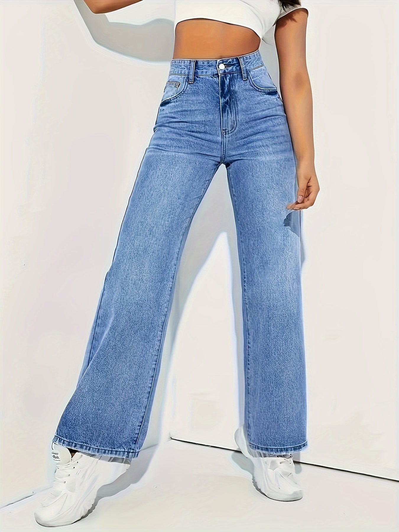 Icah | Stretch jeans met rechte pijpen voor dames - Bellanza