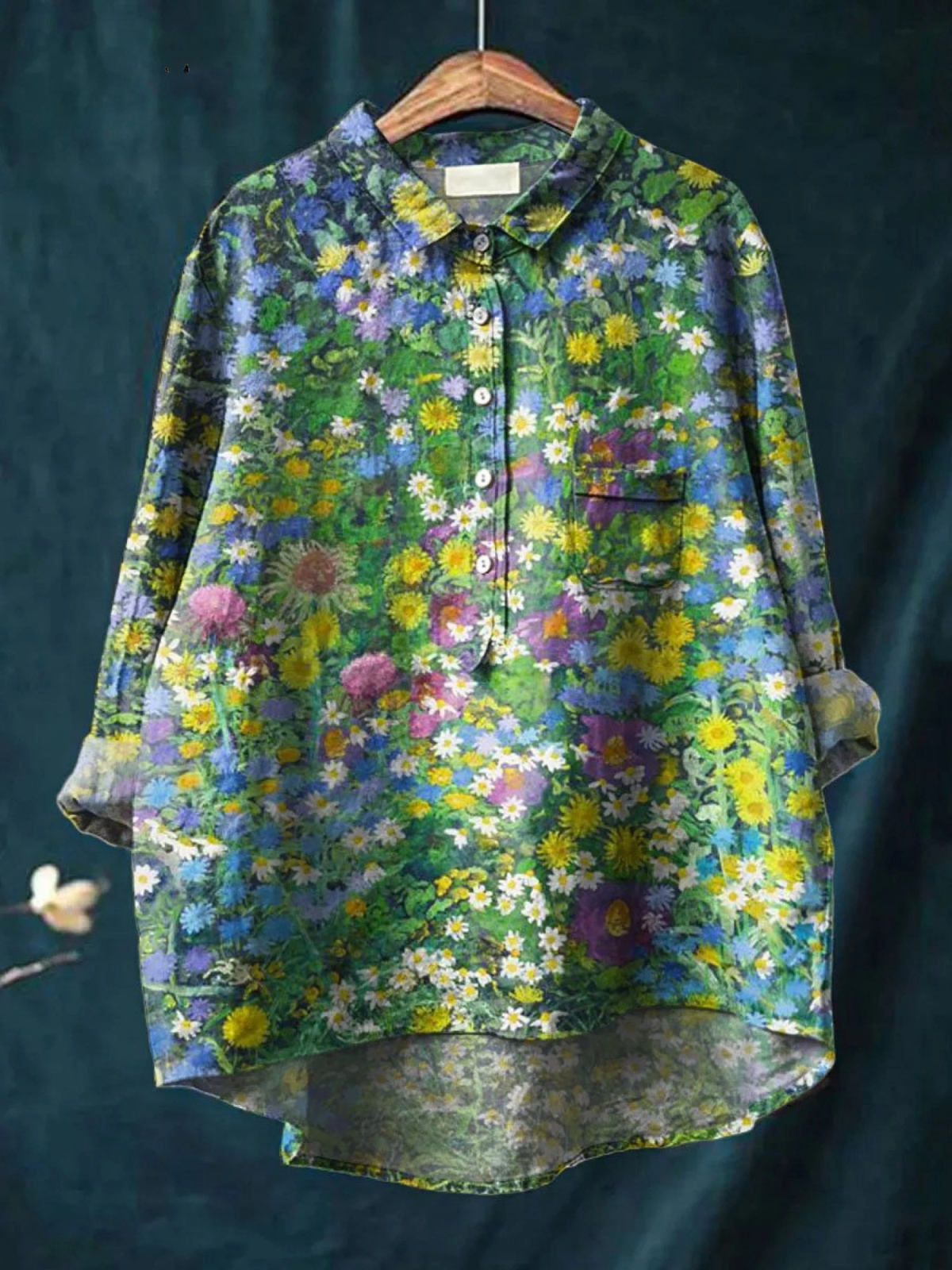 Imogen - Lichte Bloemenblouse - Bellanza