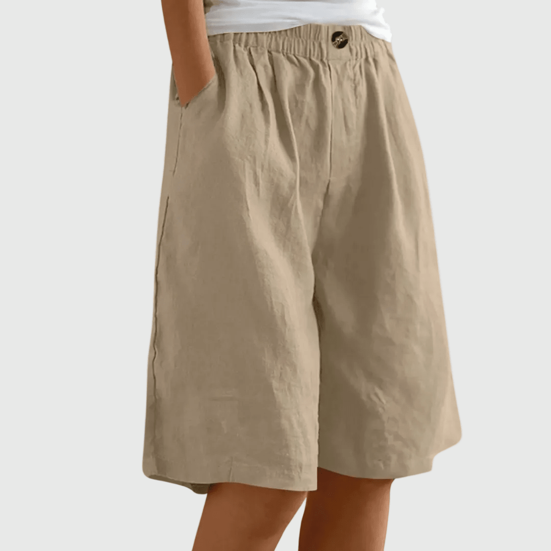 Indy | Elegante korte broek met relaxte pasvorm - Bellanza