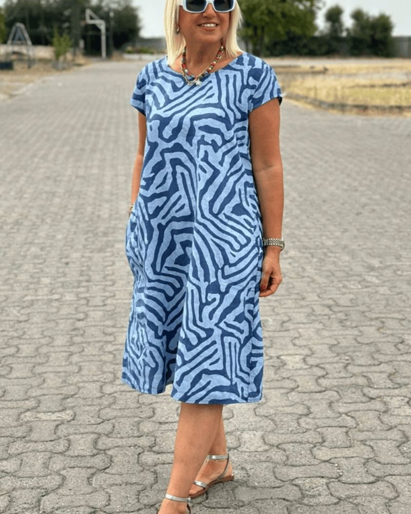 Isabelle | Casual Linnen Zomerjurk - bellanza