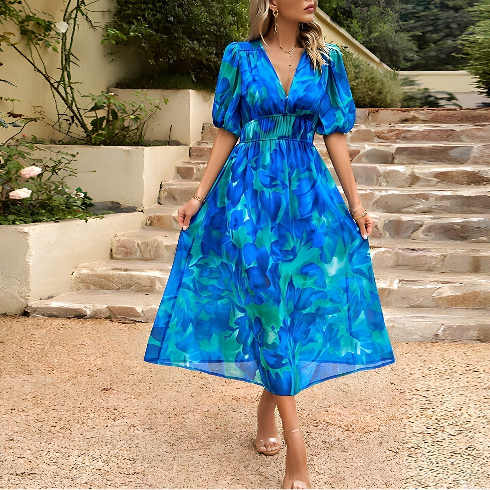 Jenny - Midi - jurk met V - hals - bellanza