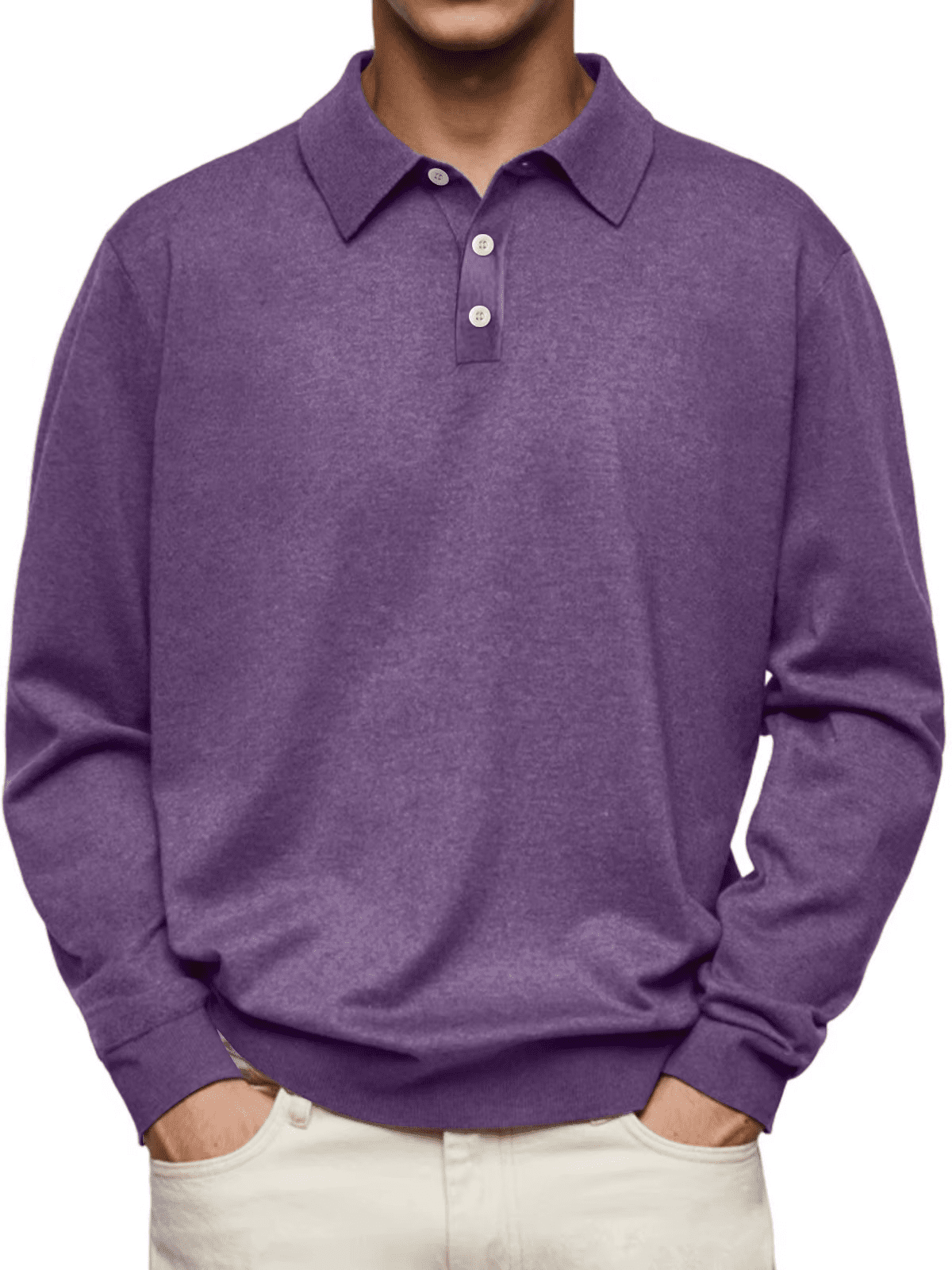 Jim | Casual poloshirt met lange mouwen voor heren - Bellanza