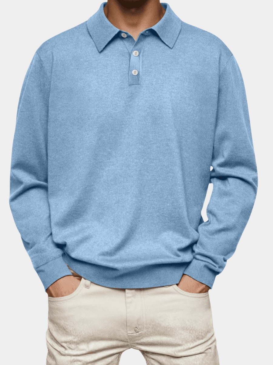Jim | Casual poloshirt met lange mouwen voor heren - Bellanza
