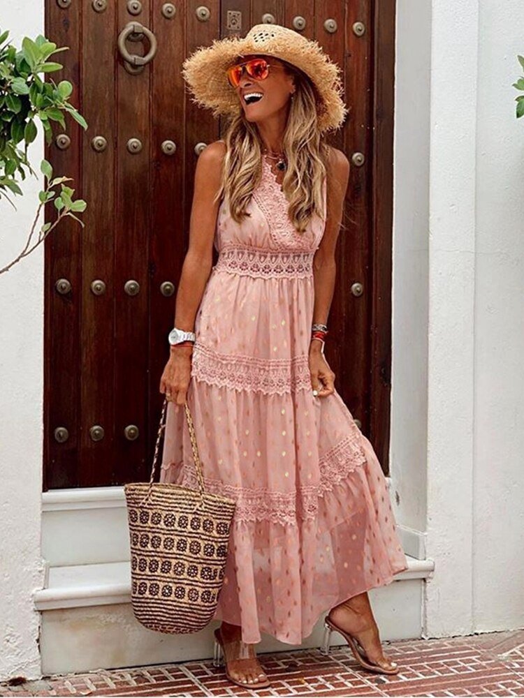 Joanna | Boho Maxikleed - bellanza