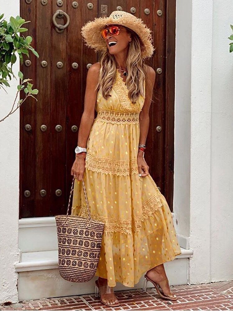 Joanna | Boho Maxikleed - bellanza