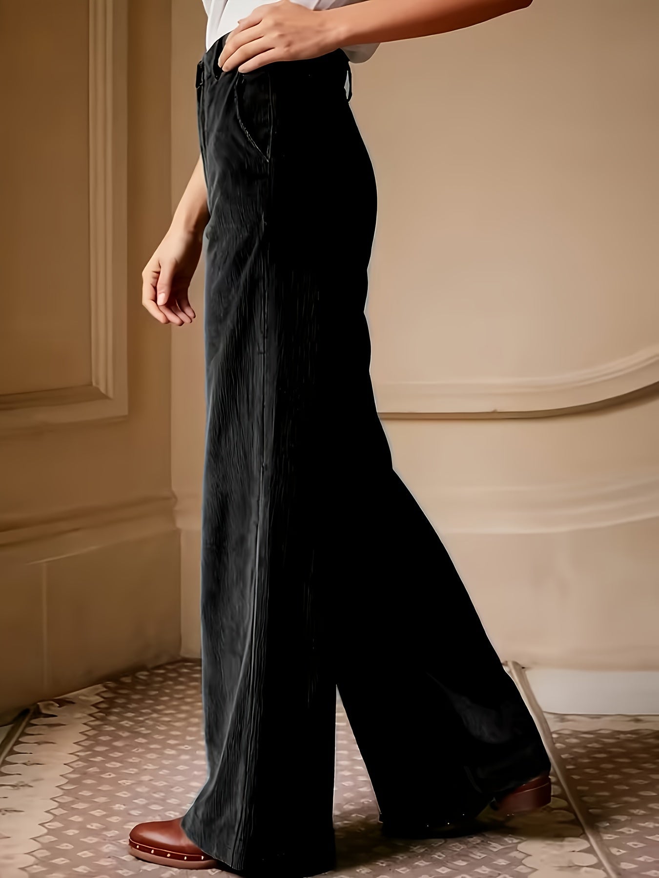 Juna | Elegante corduroy broek voor dames - Bellanza