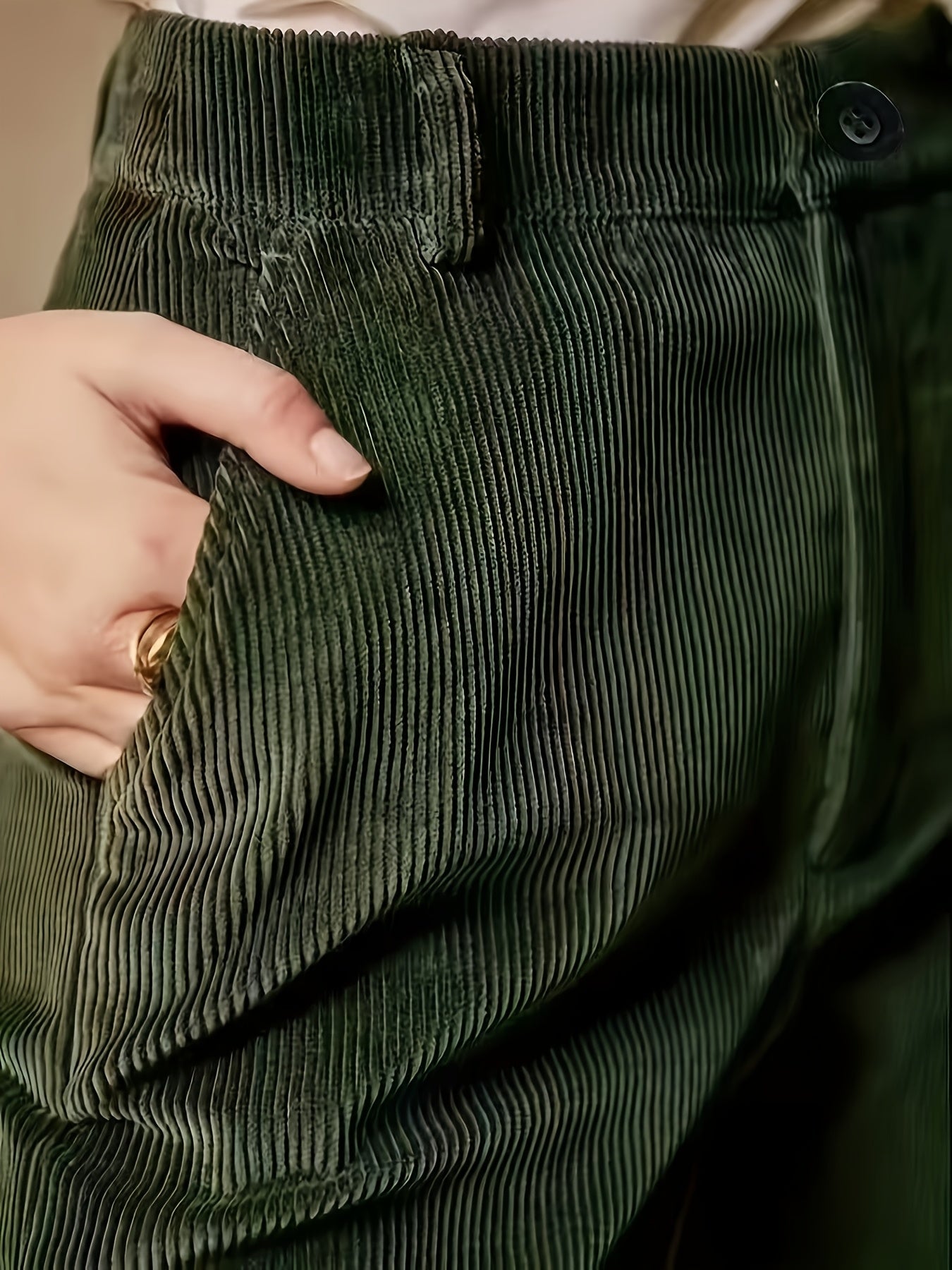 Juna | Elegante corduroy broek voor dames - Bellanza