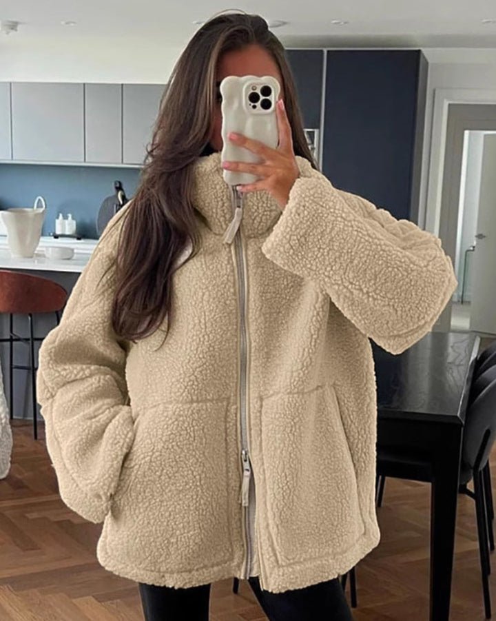 Kaja | Warm en Comfortabel Teddy Fleece Jack - Bellanza