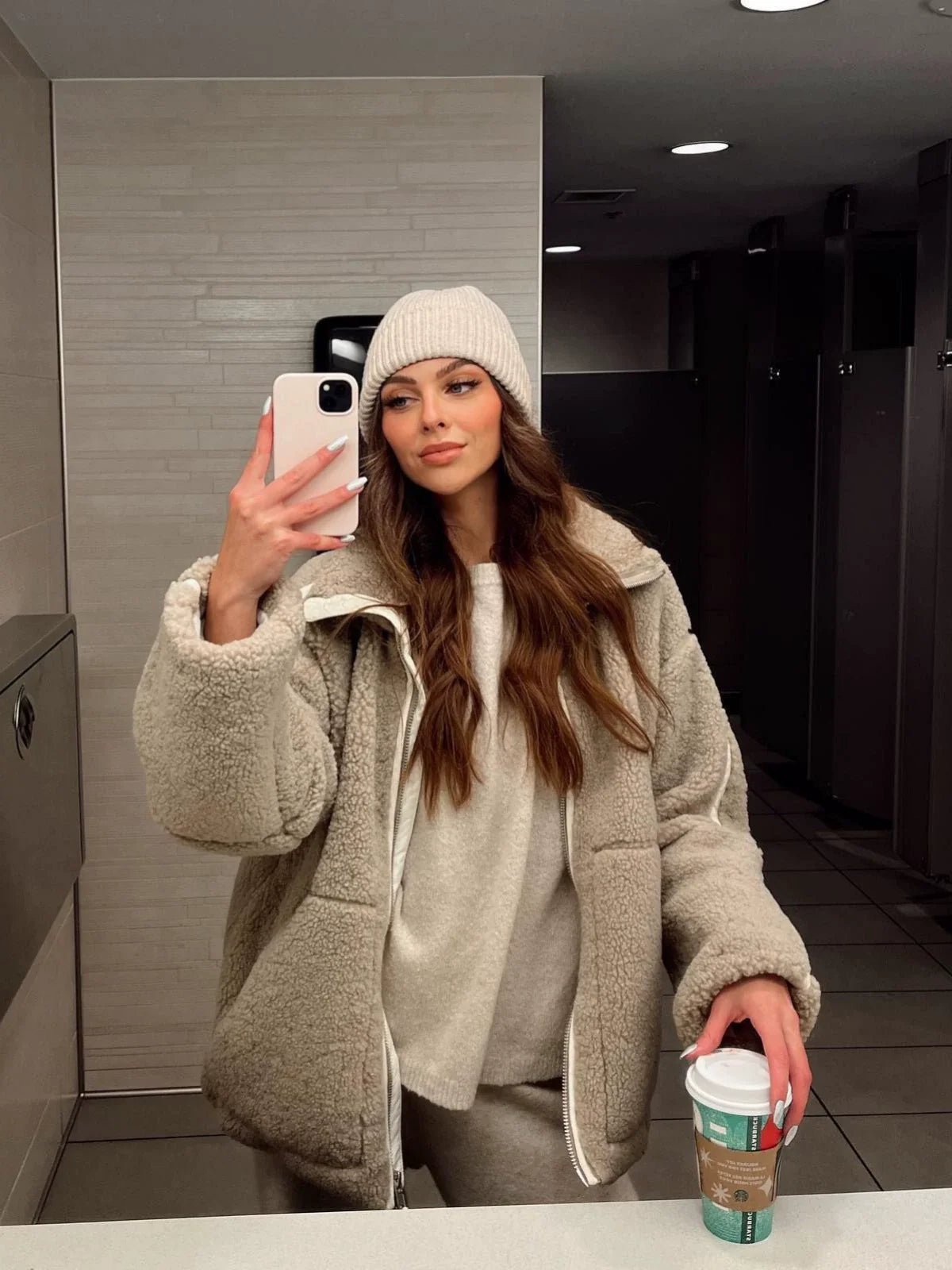 Kaja | Warm en Comfortabel Teddy Fleece Jack - Bellanza