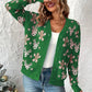 Kerst sweater met knopen en kerstprint - bellanza