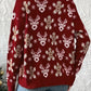 Kerst sweater met knopen en kerstprint - bellanza