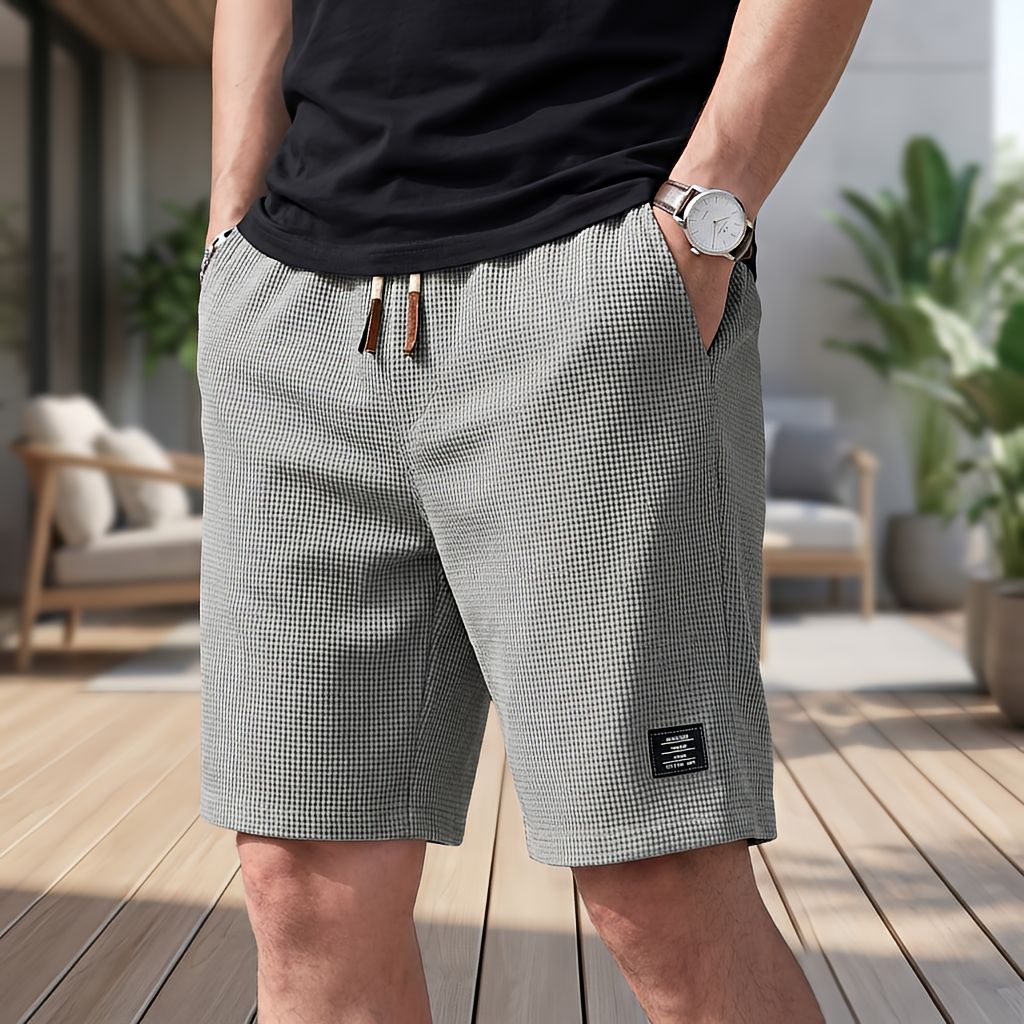 Korte bukser herre | Komfortable sommershorts med elastisk talje - Bellanza