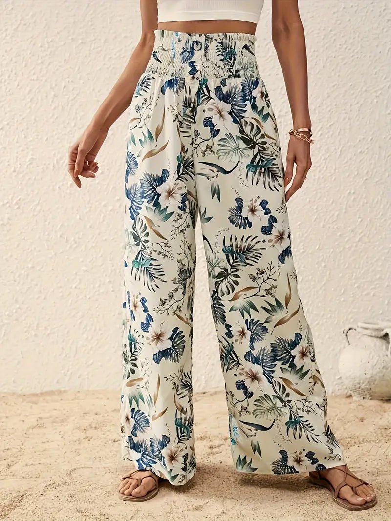 Léonie™ | Luchtige Dames Zomerbroek met Unieke Bloemenprint - bellanza