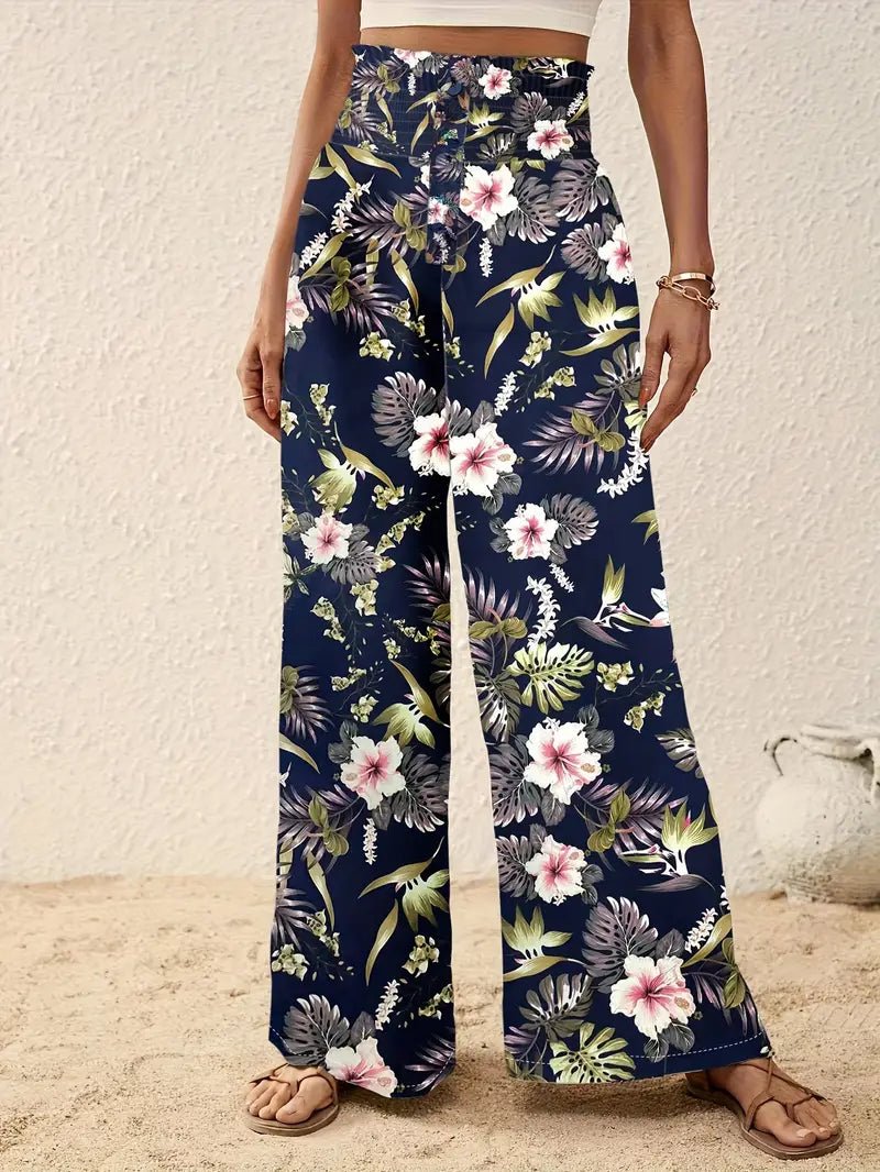Léonie™ | Luchtige Dames Zomerbroek met Unieke Bloemenprint - bellanza