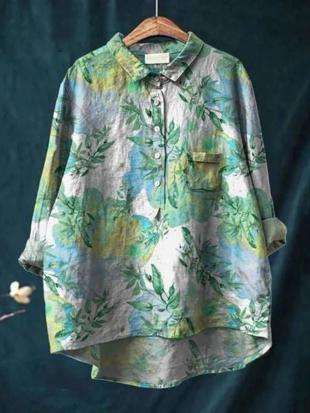 Lila - blouse met bloemenprint - bellanza