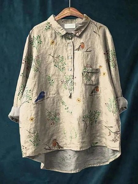 Lila - blouse met bloemenprint - bellanza