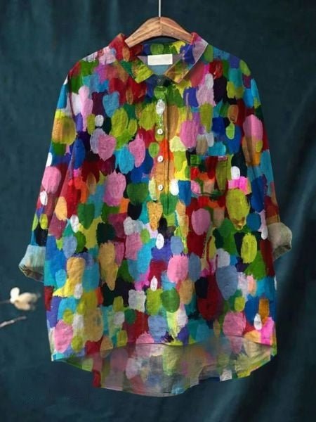 Lila - blouse met bloemenprint - bellanza