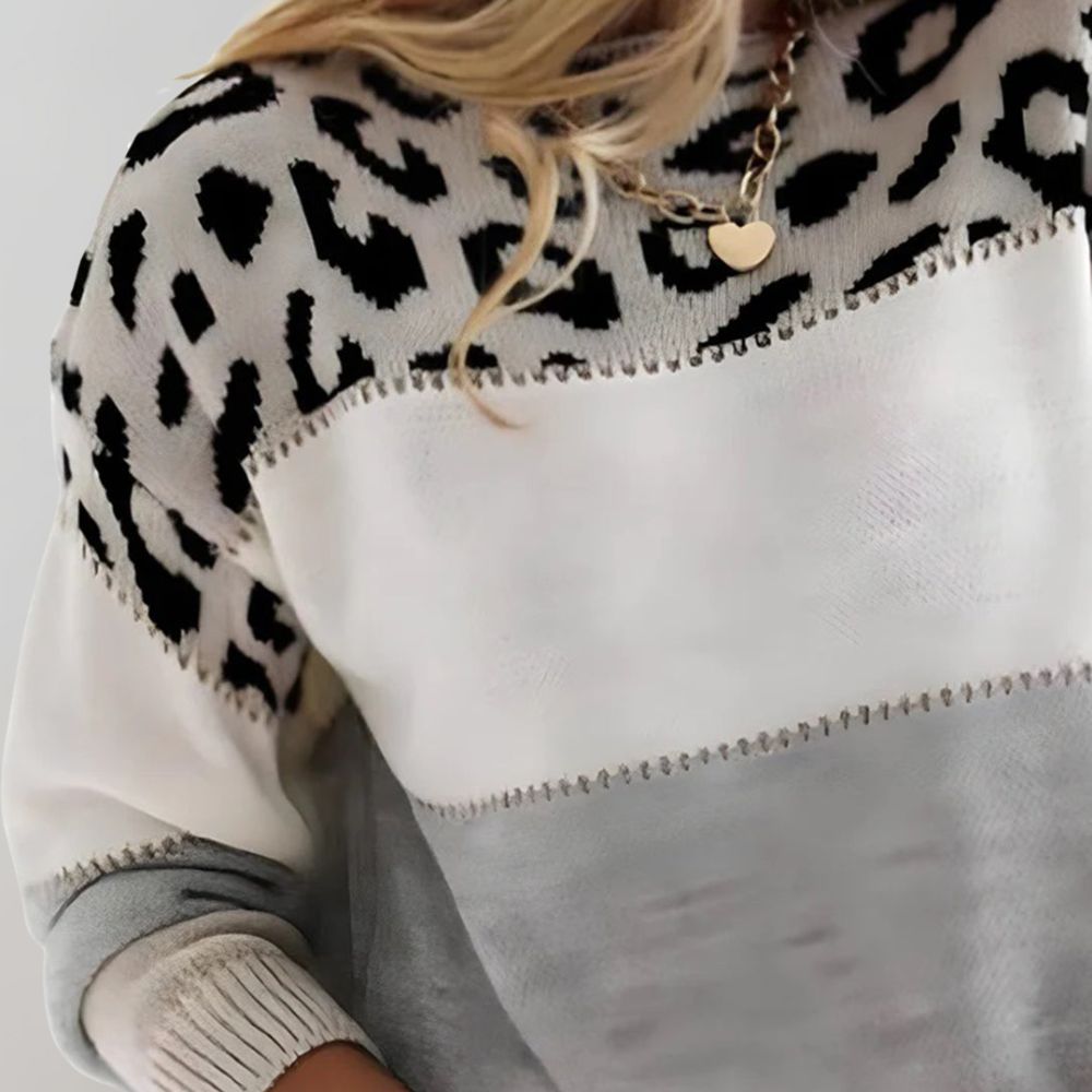 Linde | Elegante luipaardtrui voor dames - Bellanza