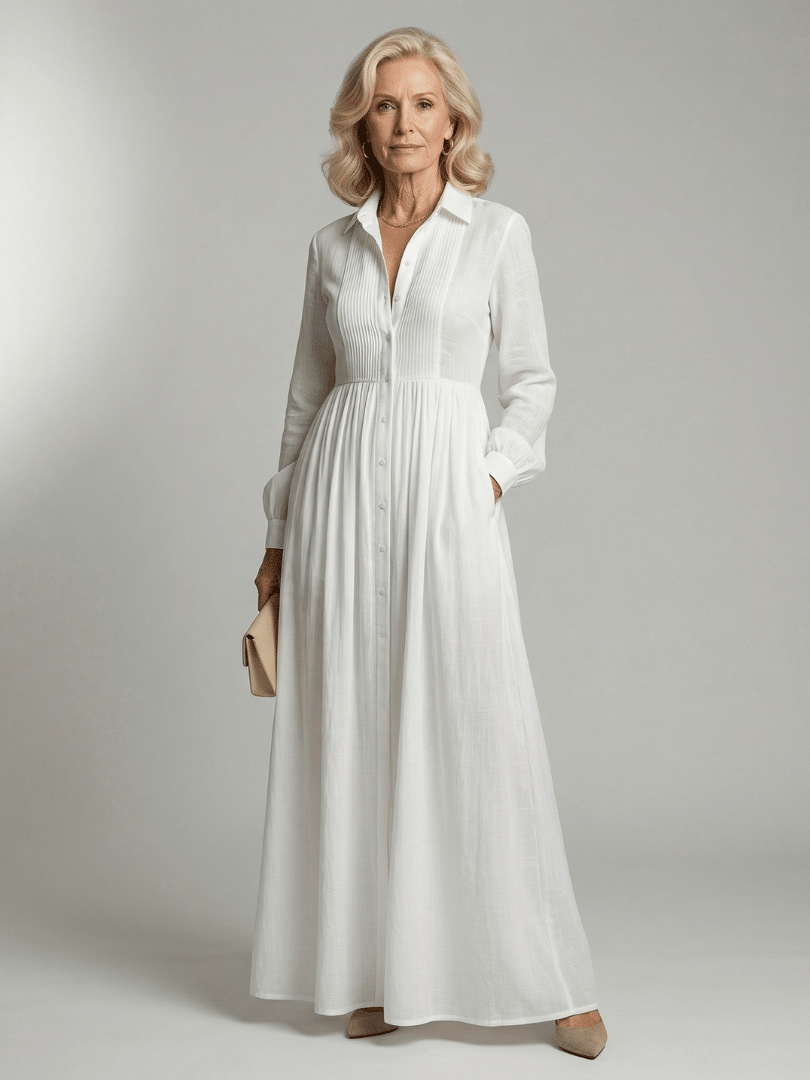 Lioren | Maxi Jurk Zachte Flow - Bellanza