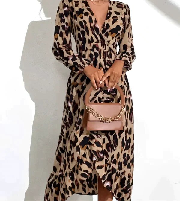Lisandra | Elegante jurk met V - hals - bellanza