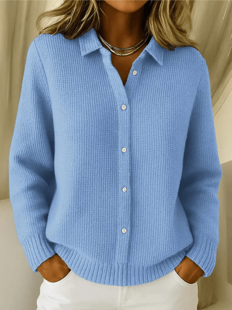 Livia – Gebreid vest met fijne structuur - Bellanza