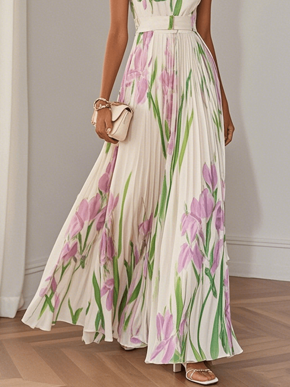 Liviana | Plissé Maxi - jurk - bellanza