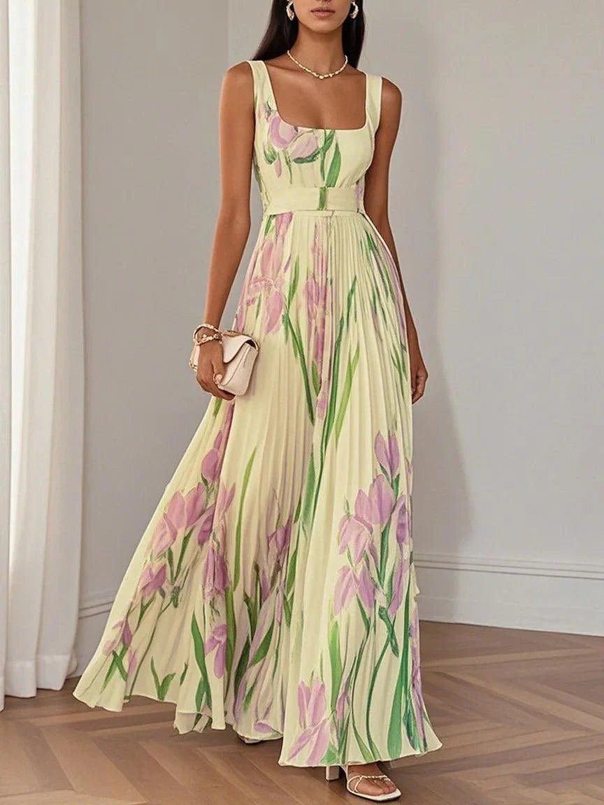 Liviana | Plissé Maxi - jurk - bellanza
