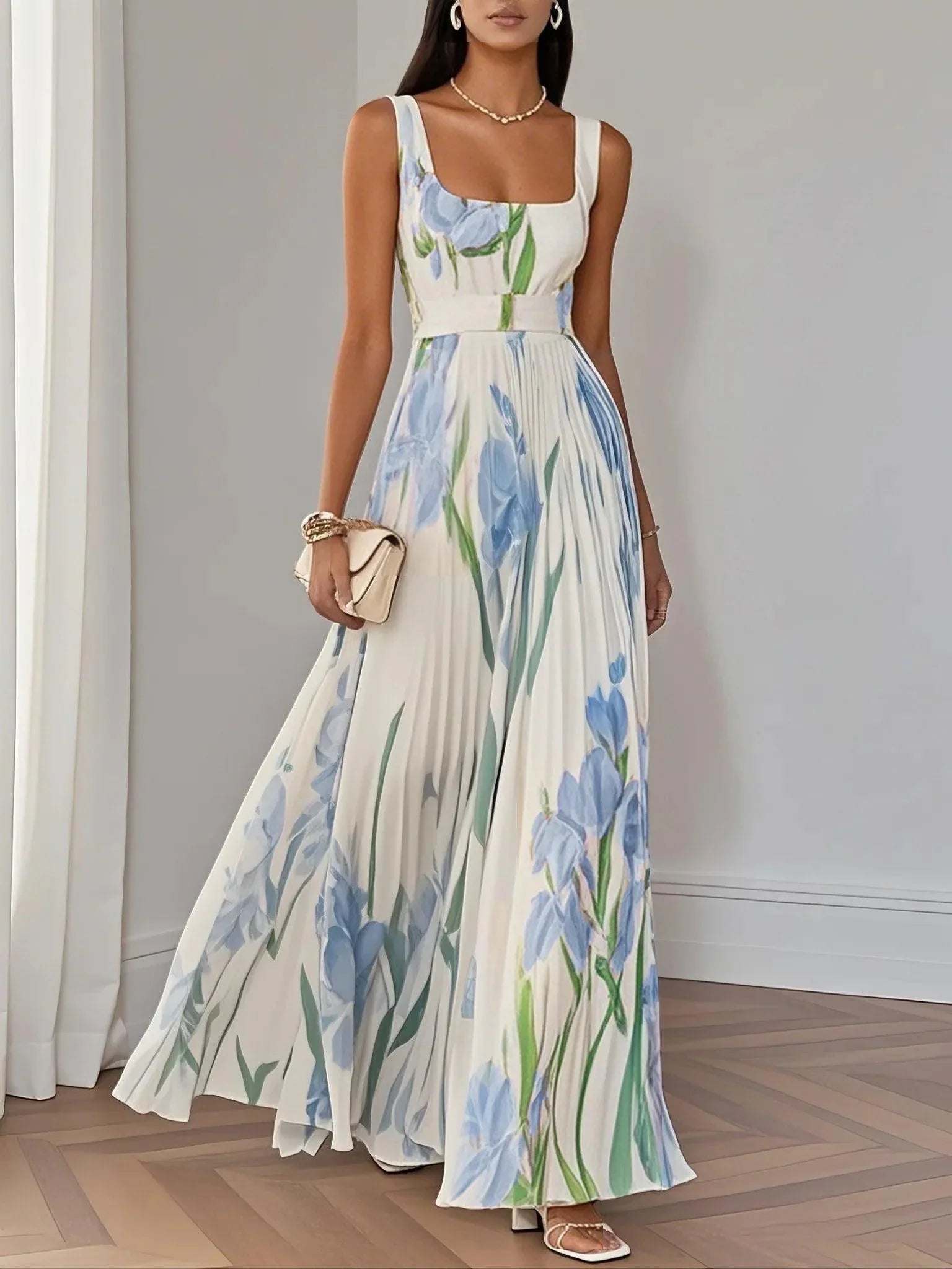 Liviana | Plissé Maxi - jurk - bellanza