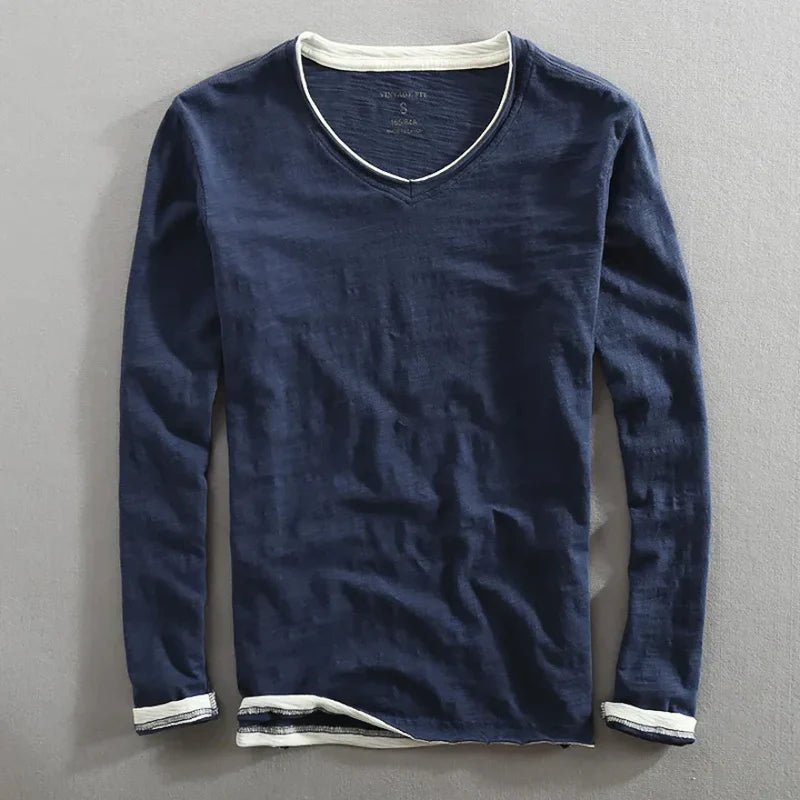 Lucas™ | Katoenen shirt met lange mouwen - Bellanza
