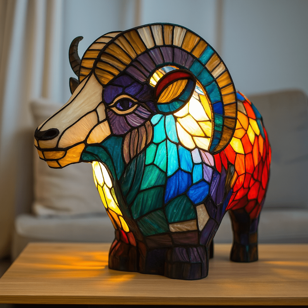Lulu – Magische geitenlamp van gekleurd glas - Bellanza