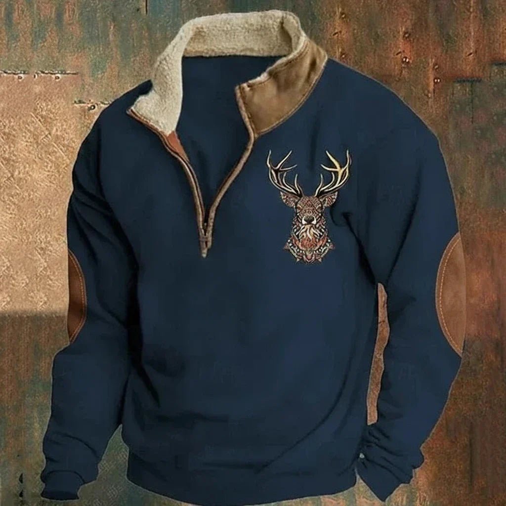 Magnus | Stijlvolle en Comfortabele Heren Trui met Warme Fleece Kraag - Bellanza