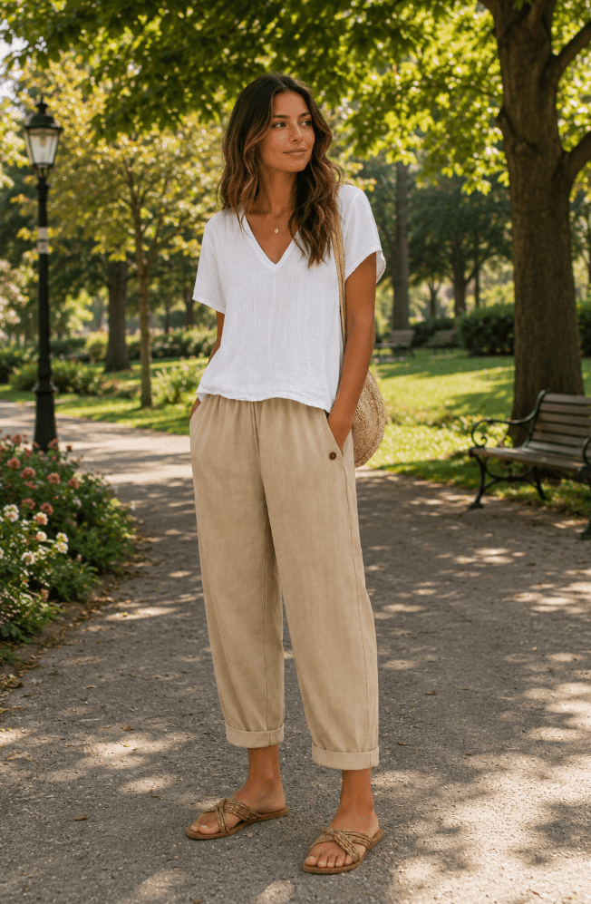 Maja | Comfortabele vloeiende broek - Bellanza