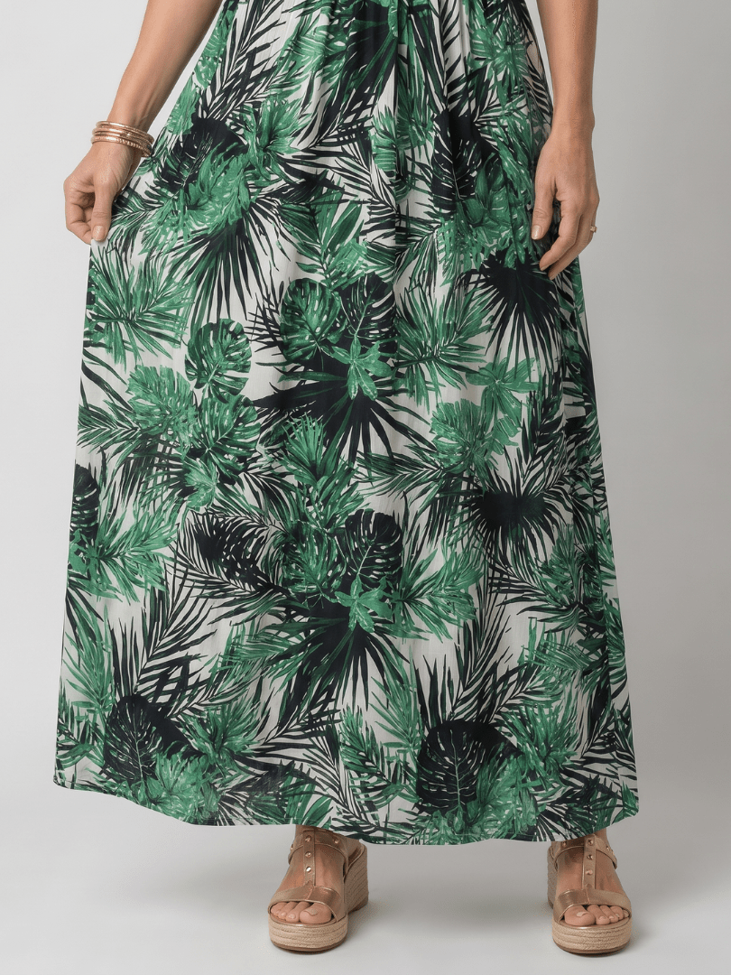 Maravelle | Mouwloze Midi-jurk met Bloemenprint - Bellanza