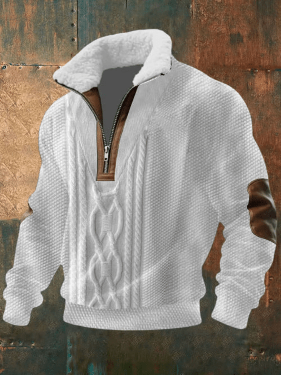 Marcus | Stijlvolle en Comfortabele Heren Trui met Warme Fleece Kraag - Bellanza