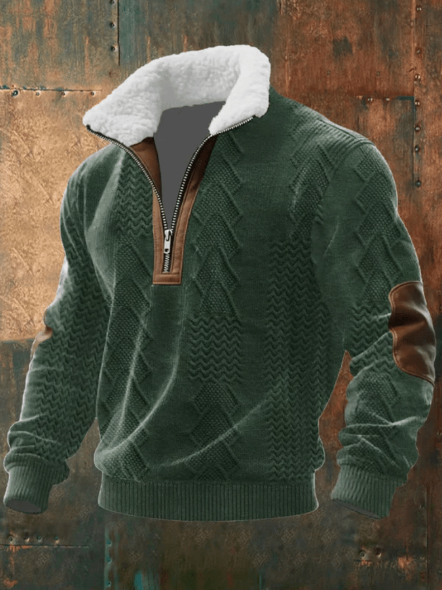 Marcus | Stijlvolle en Comfortabele Heren Trui met Warme Fleece Kraag - Bellanza