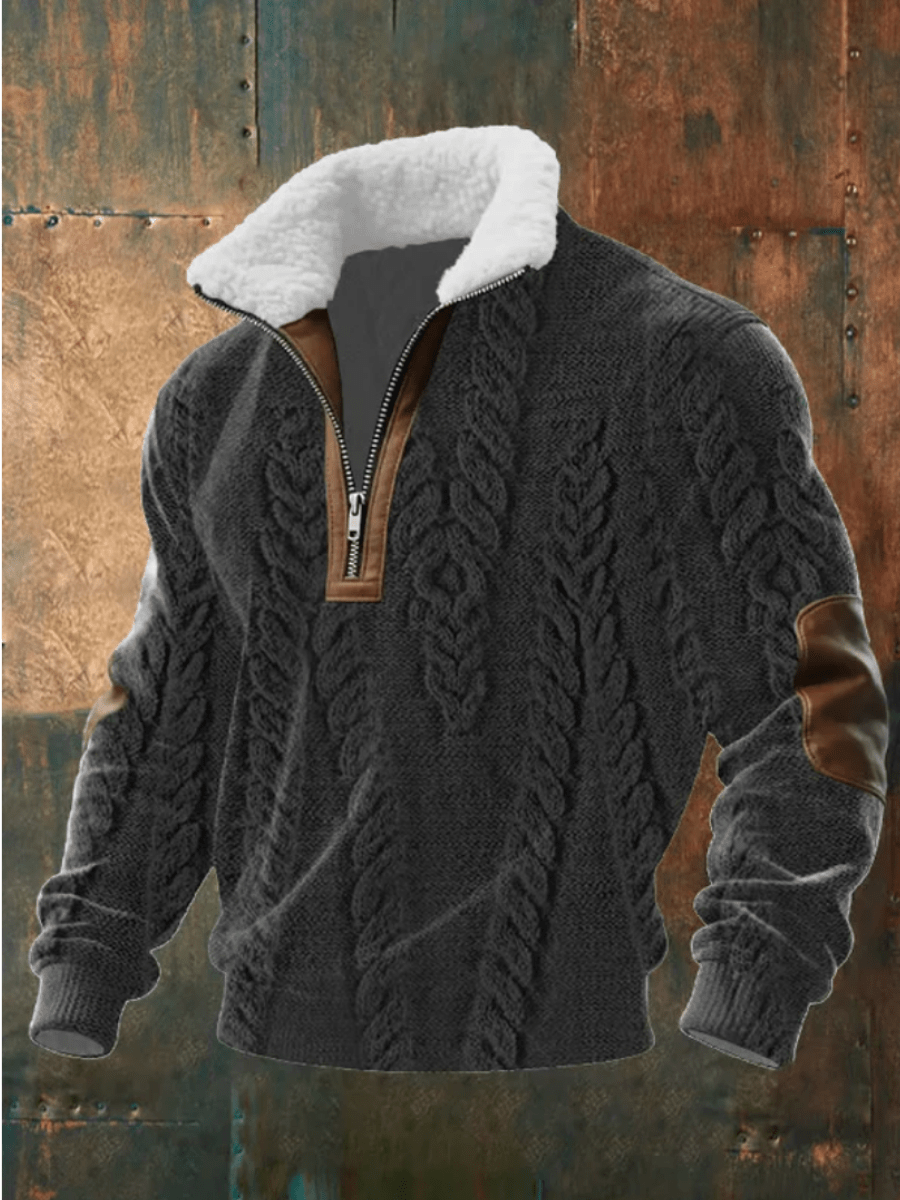 Marcus | Stijlvolle en Comfortabele Heren Trui met Warme Fleece Kraag - Bellanza