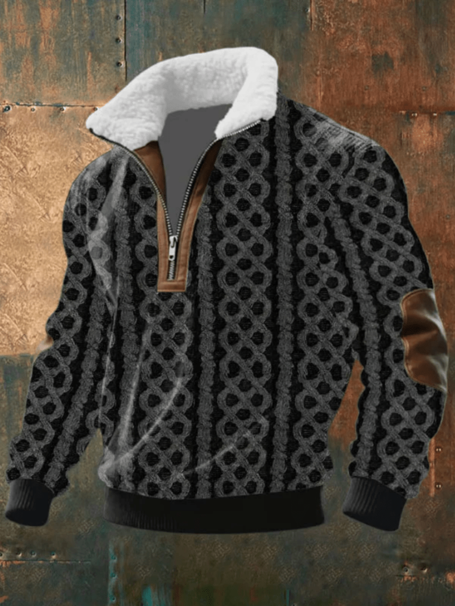 Marcus | Stijlvolle en Comfortabele Heren Trui met Warme Fleece Kraag - Bellanza