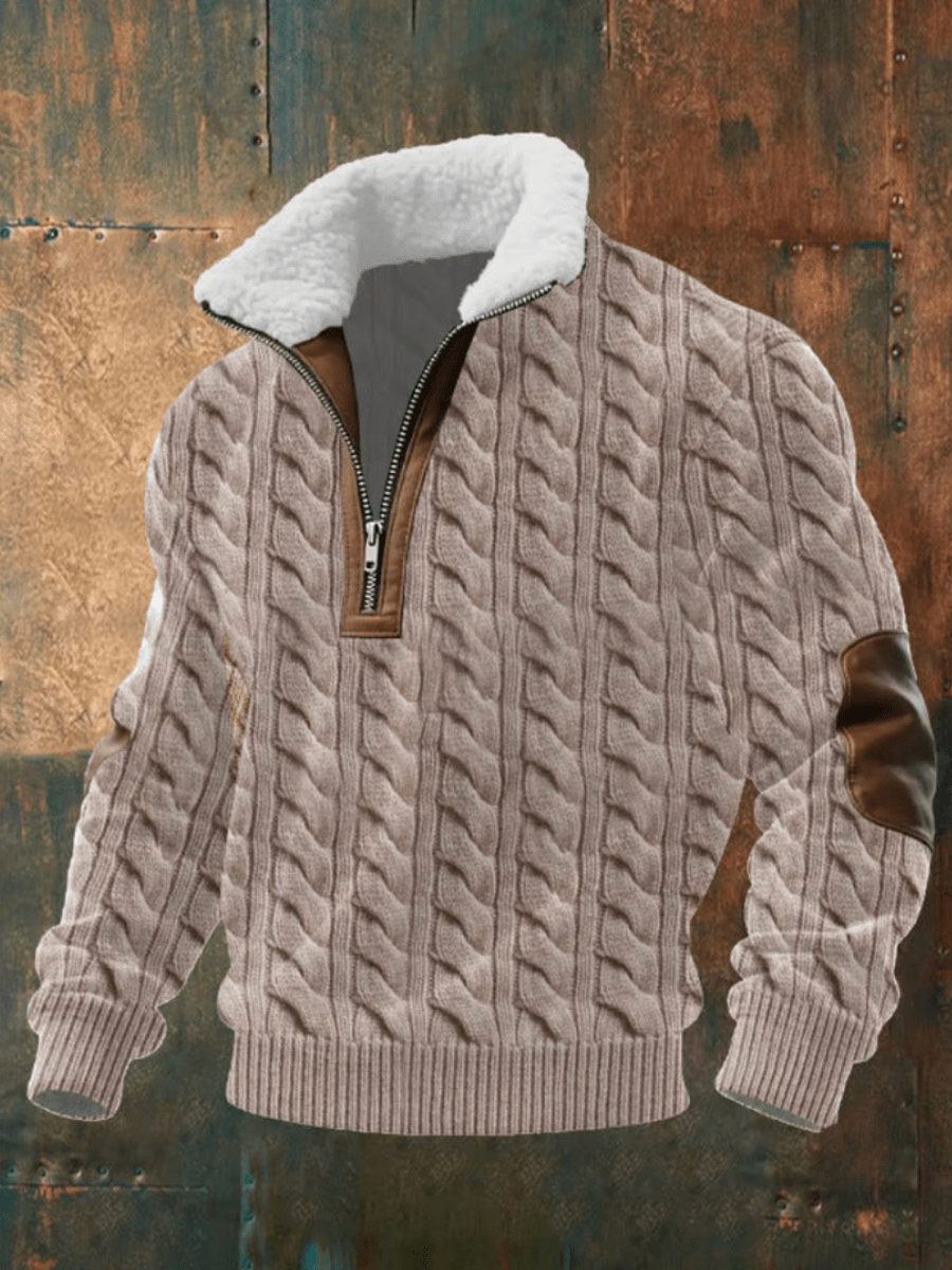 Marcus | Stijlvolle en Comfortabele Heren Trui met Warme Fleece Kraag - Bellanza