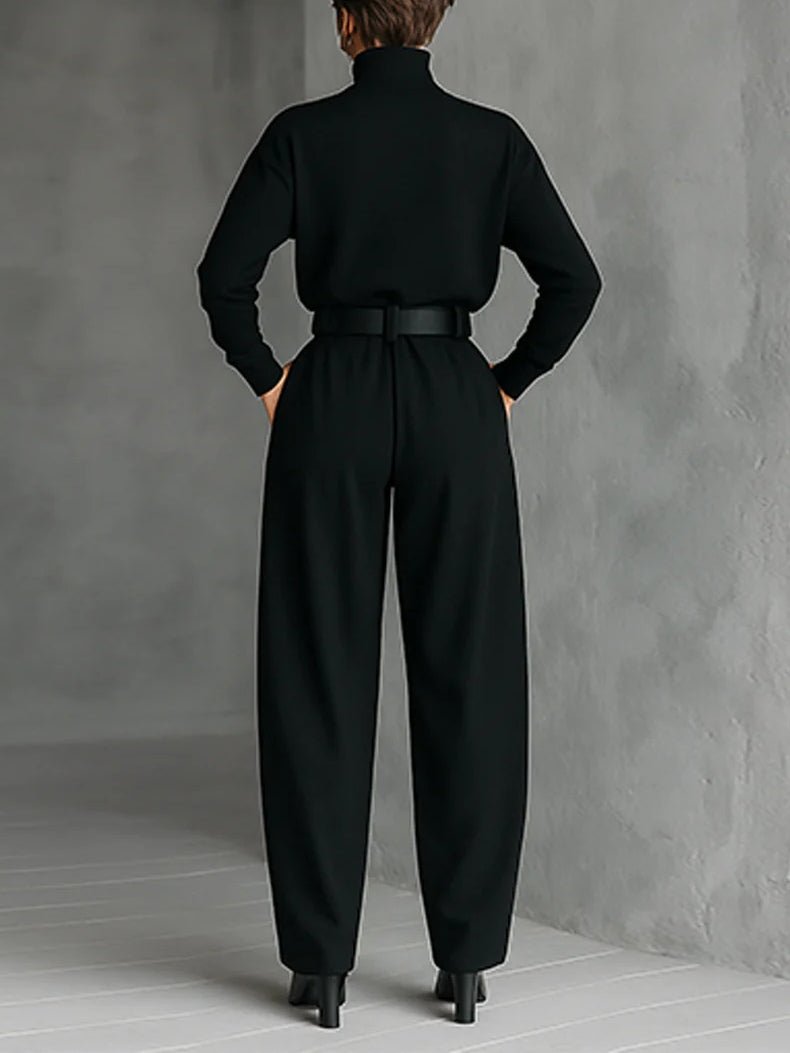 Marjo | Elegante coltrui en getailleerde broek met riemset - Bellanza