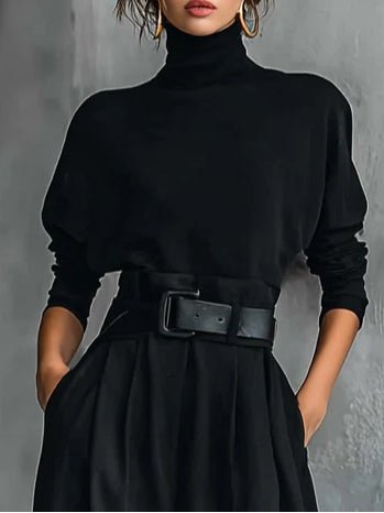 Marjo | Elegante coltrui en getailleerde broek met riemset - Bellanza