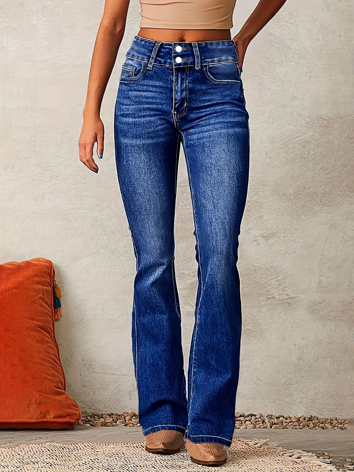 Marjolein | Trendy flared jeans met hoge taille - Bellanza