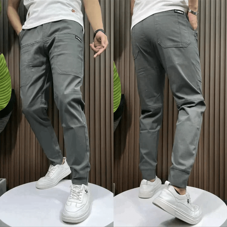 Maurits | Stretch Cargo Broek met Praktische Zakken - Bellanza