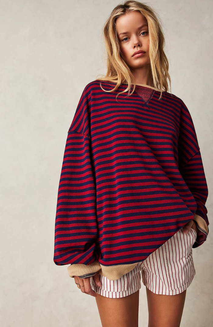 MAYA™ | Gestreifter Oversize - Pullover - bellanza